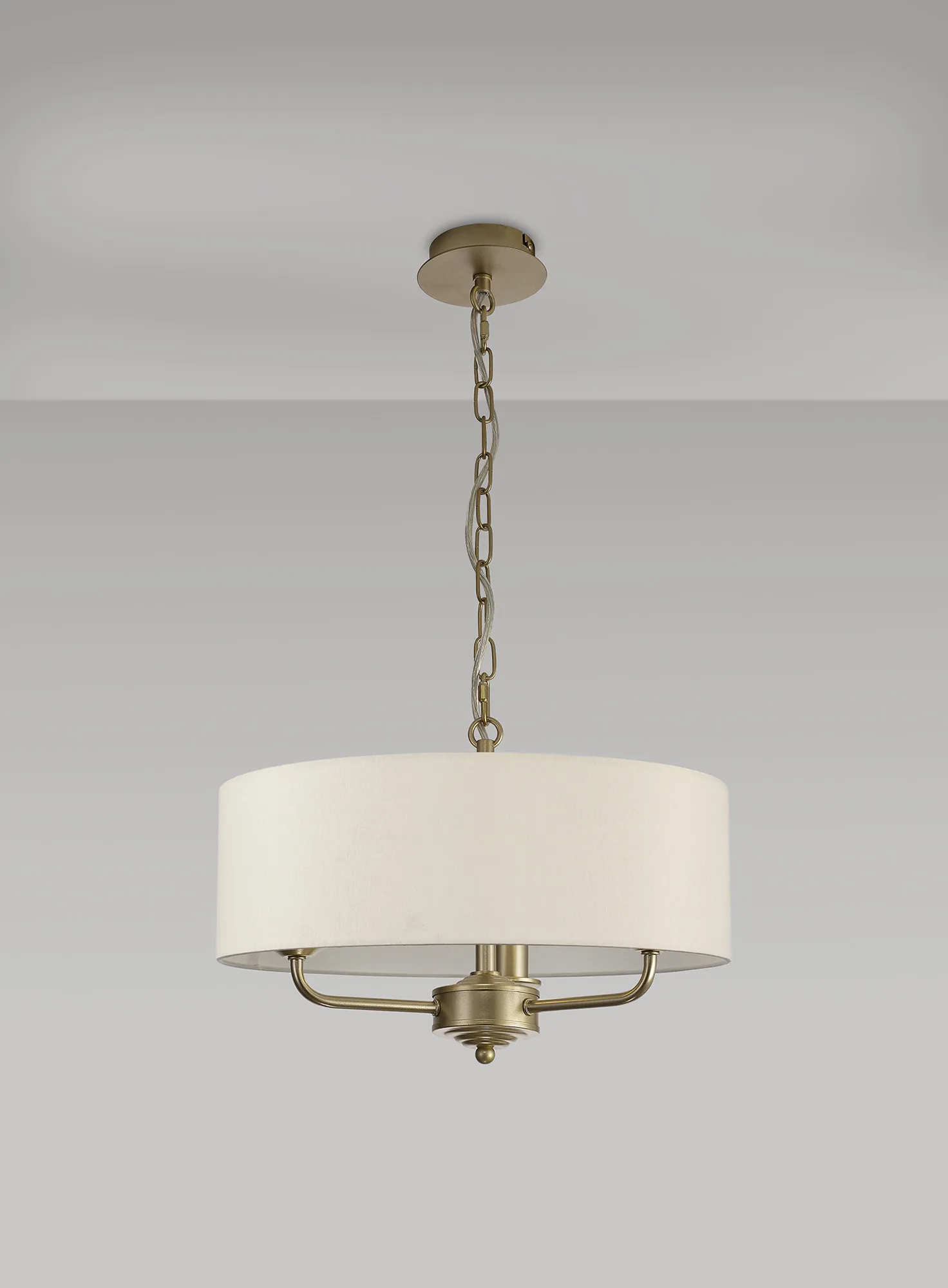 Banyan 45cm 3 Light Pendant Champagne Gold, Nude Beige/Moonlight DK0953  Deco Banyan CG NU